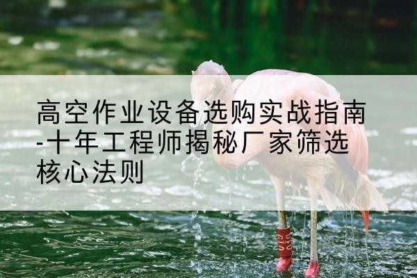 晋江剪叉式升降机厂家-高空作业设备选购实战指南-十年工程师揭秘厂家筛选核心法则
