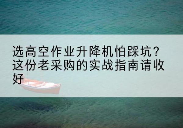 晋江高空作业升降机厂家推荐-选高空作业升降机怕踩坑？这份老采购的实战指南请收好